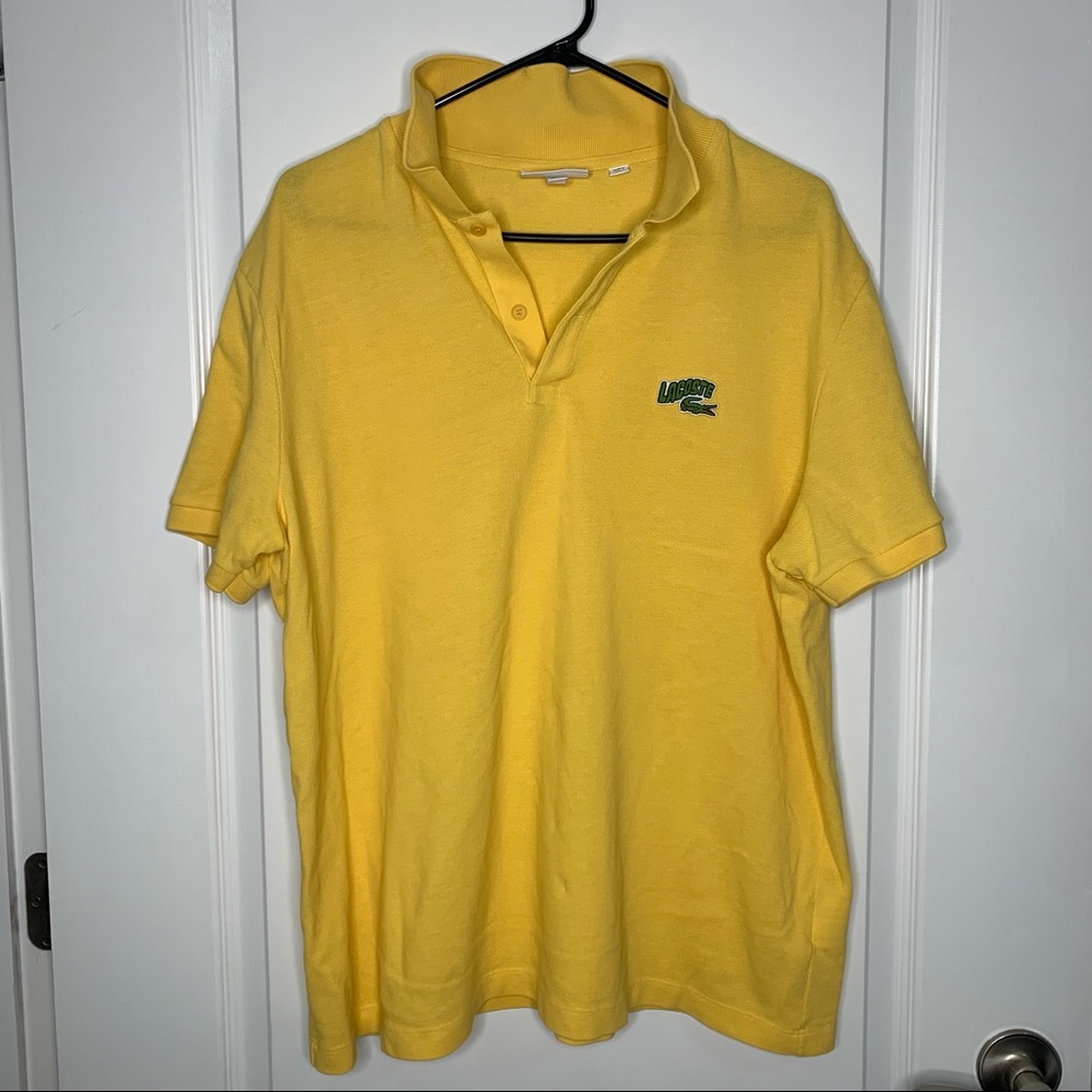 Lacoste Polo Short Sleeve-Yellow SIZE XXL